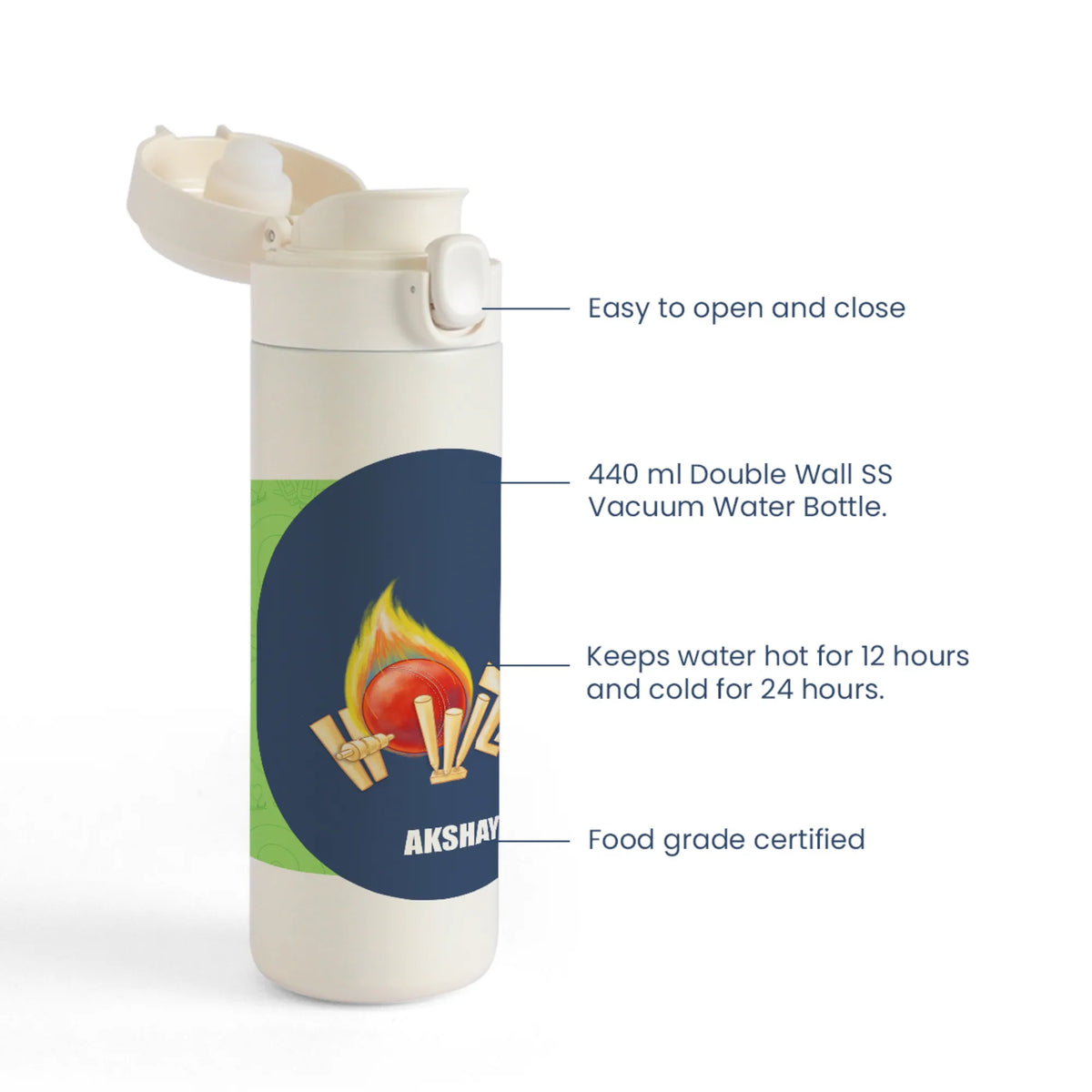 Personalised Cricket Buzz Water Bottle for Kids - image 4