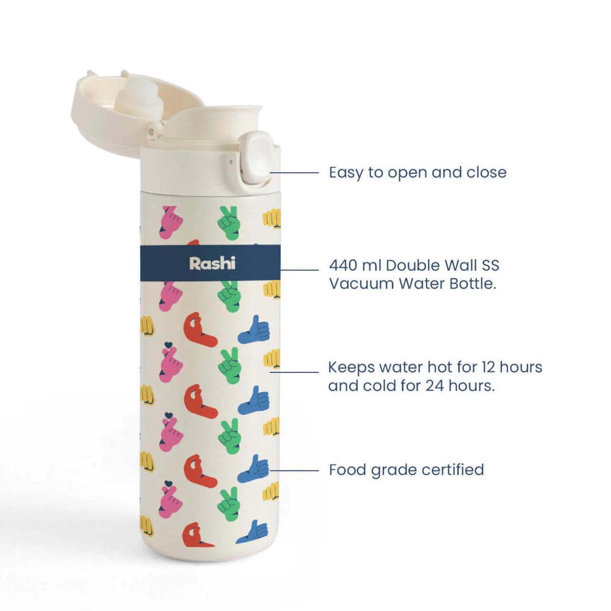 Personalised Emoji Moves Water Bottle for Kids - image 4