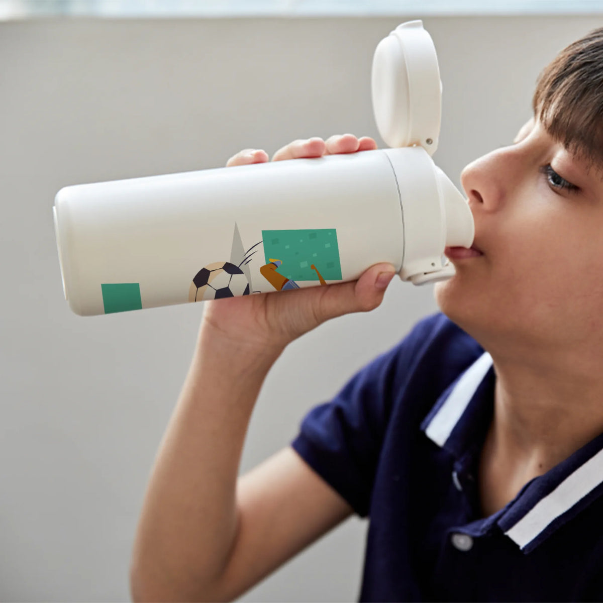 Personalised Football Goals Boy Water Bottle for Kids - image 2