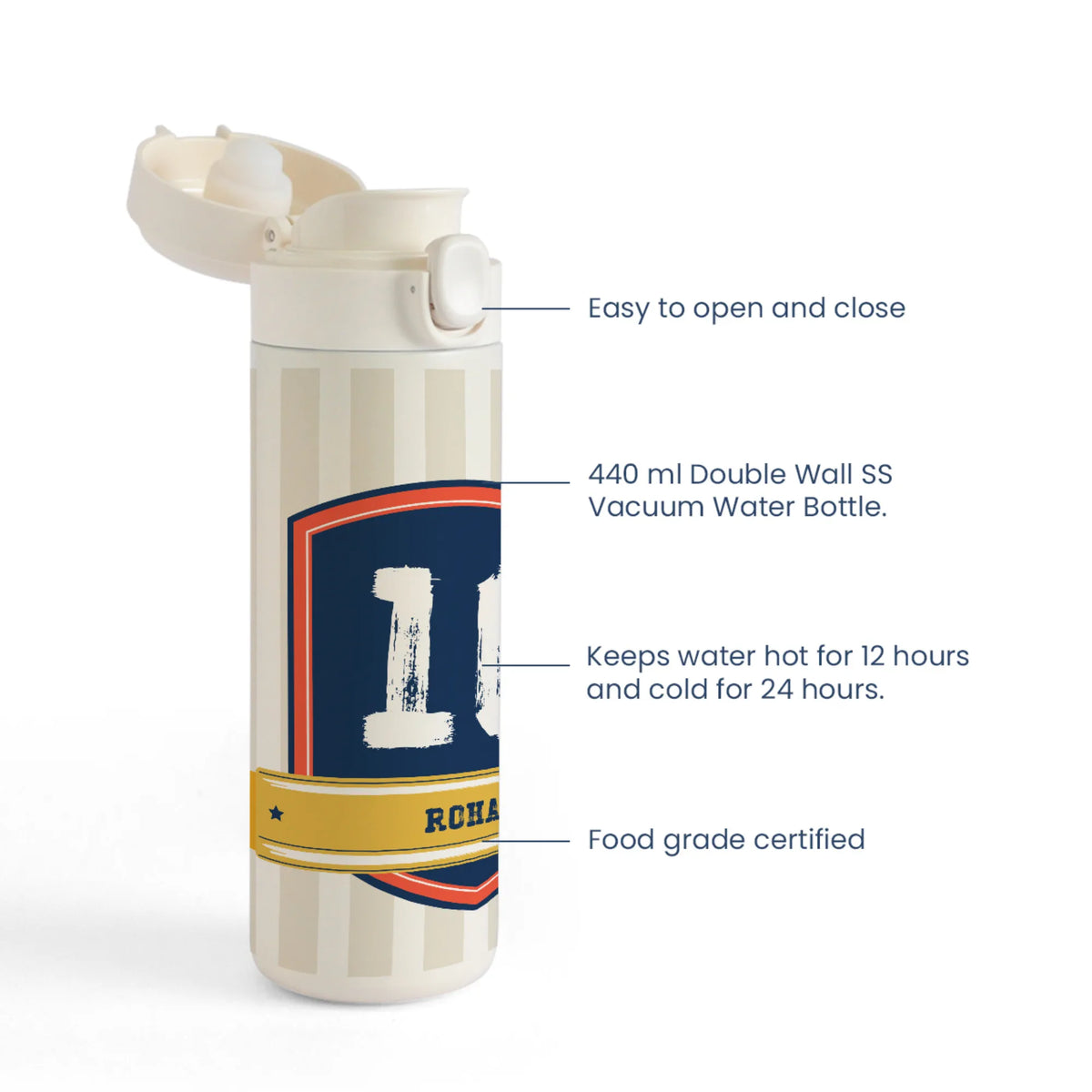 Personalised Jersey Number Water Bottle for Kids - image 4