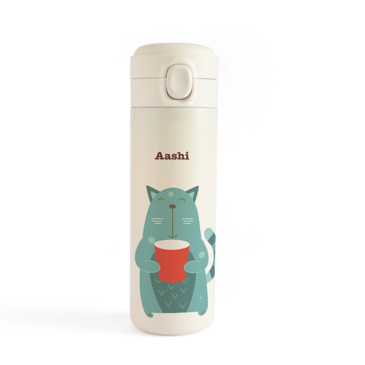 Personalised Kitty Cat Water Bottle for Kids - image 1