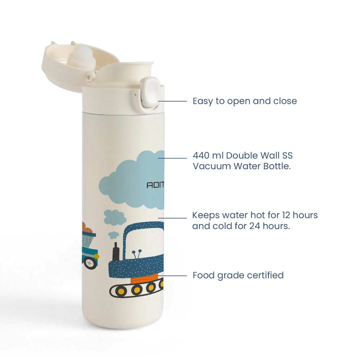 Personalised Let's Build Water Bottle for Kids - image 4