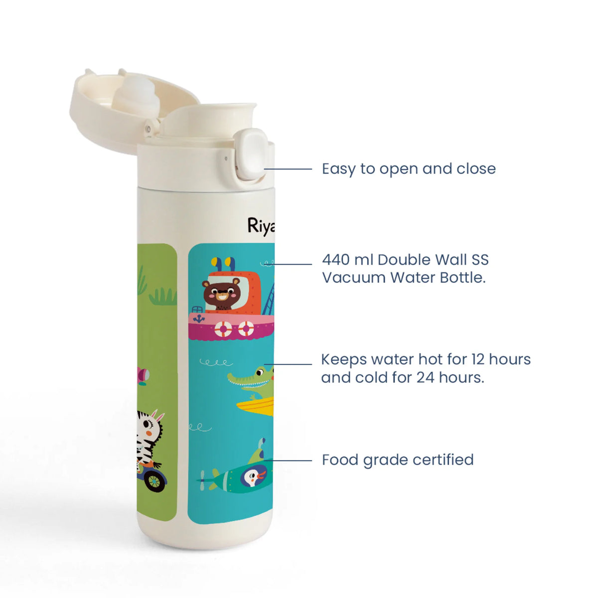 Personalised Let's Travel Water Bottle for Kids - image 4