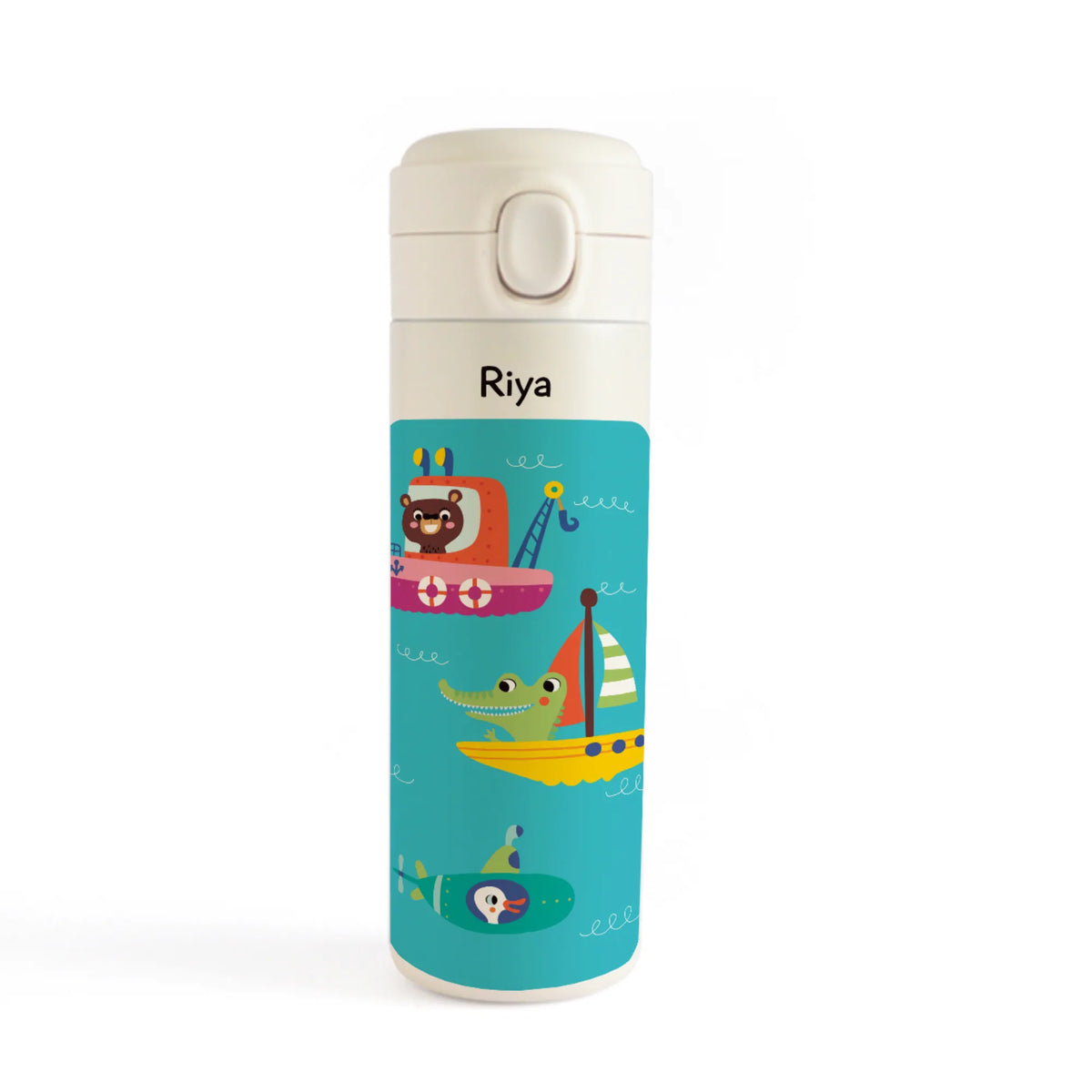 Personalised Let's Travel Water Bottle for Kids - image 1