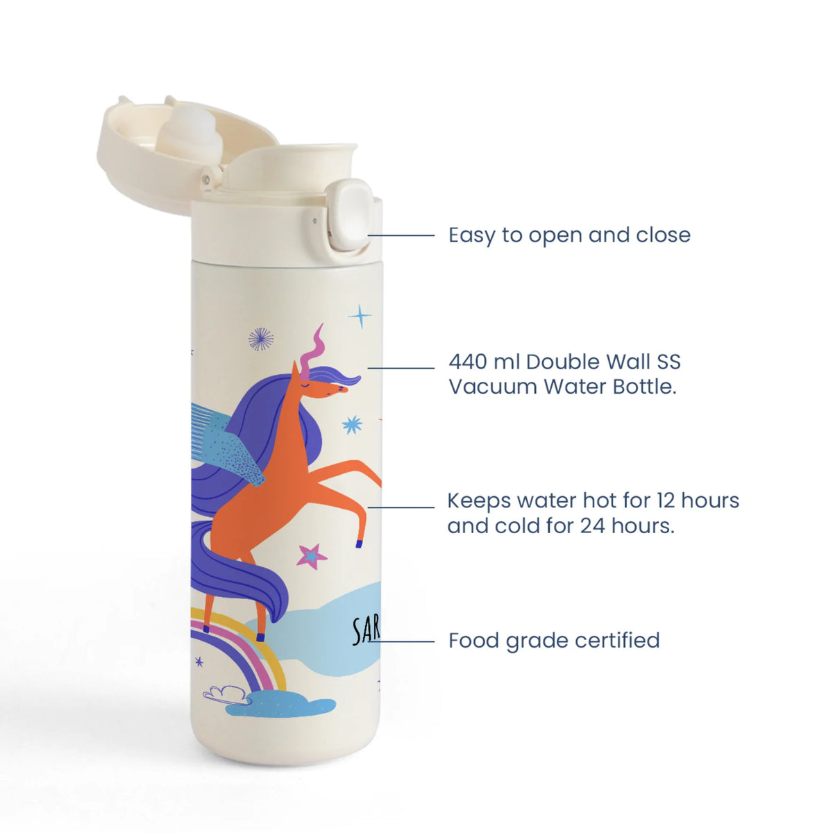 Personalised Magical Unicorn Water Bottle for Kids - image 4