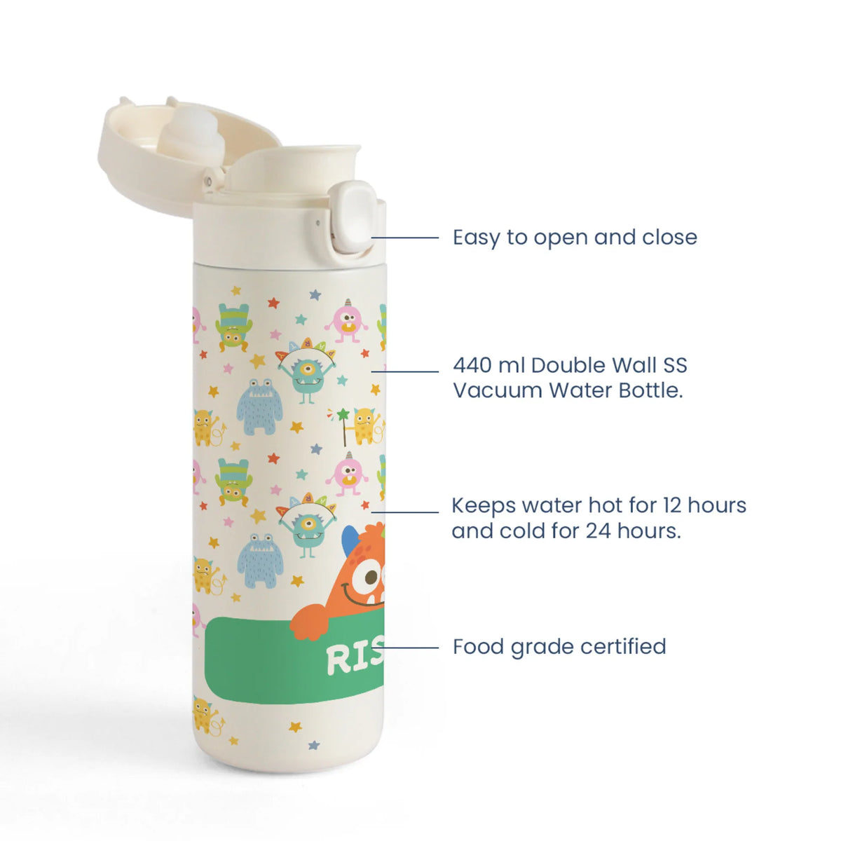 Personalised Monster Party Water Bottle for Kids - image 4