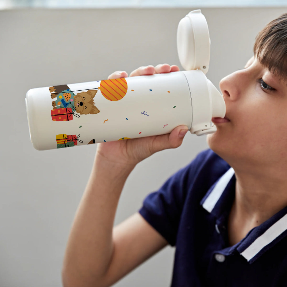 Personalised Paw Party Water Bottle for Kids - image 2