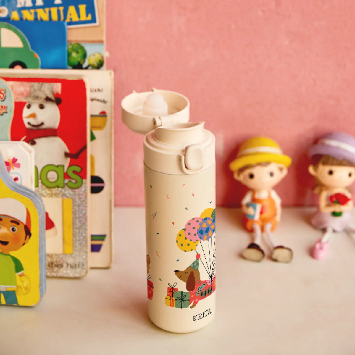 Personalised Paw Party Water Bottle for Kids - image 3