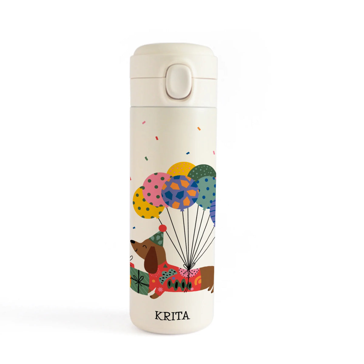 Personalised Paw Party Water Bottle for Kids - image 1