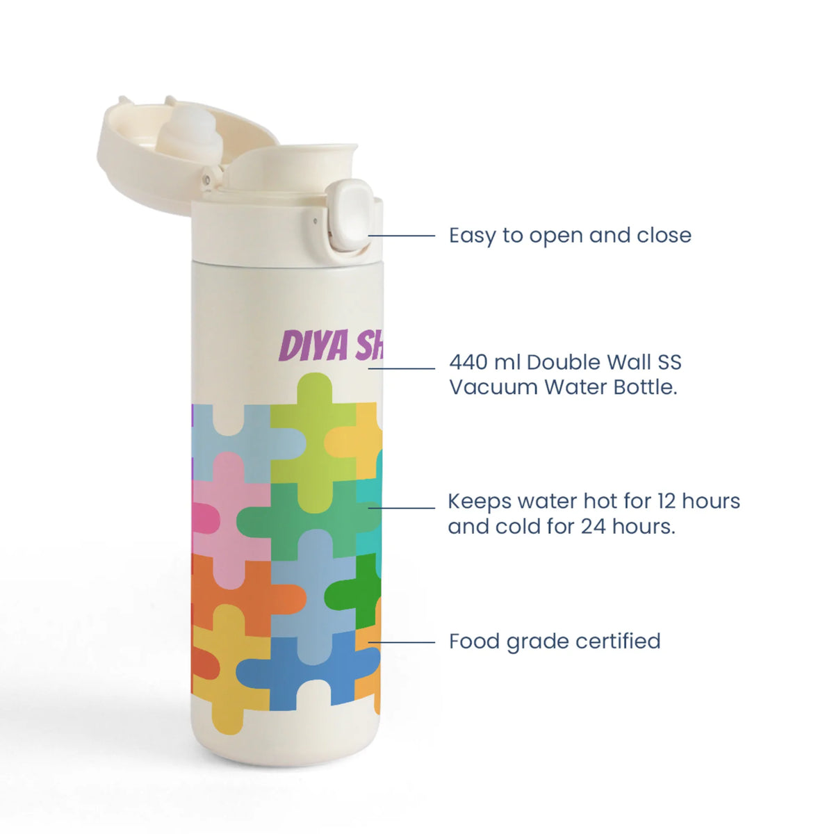 Personalised Puzzle Pop Water Bottle for Kids - image 4