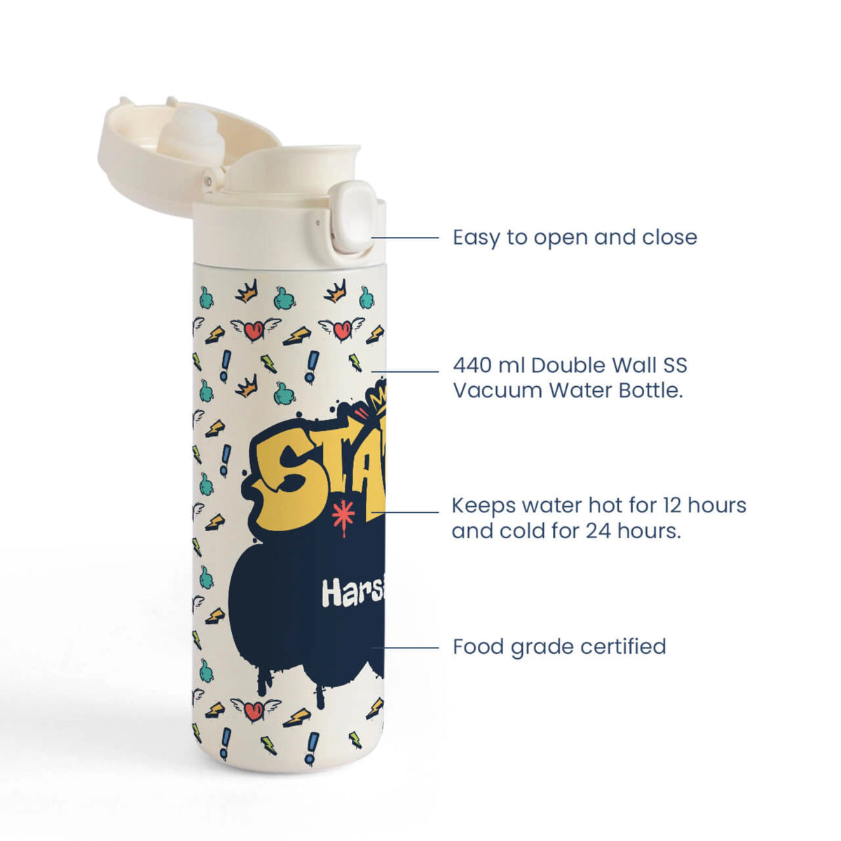 Personalised Rising Stars Water Bottle for Kids - image 4