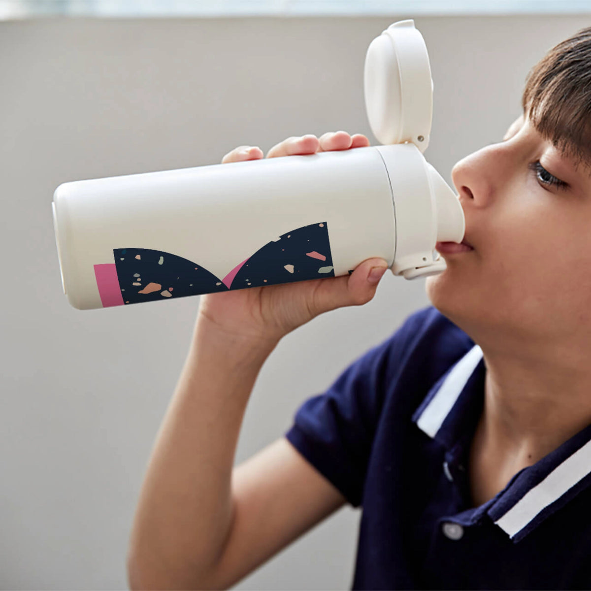 Personalised Terrazzo Pop Water Bottle for Kids - image 2