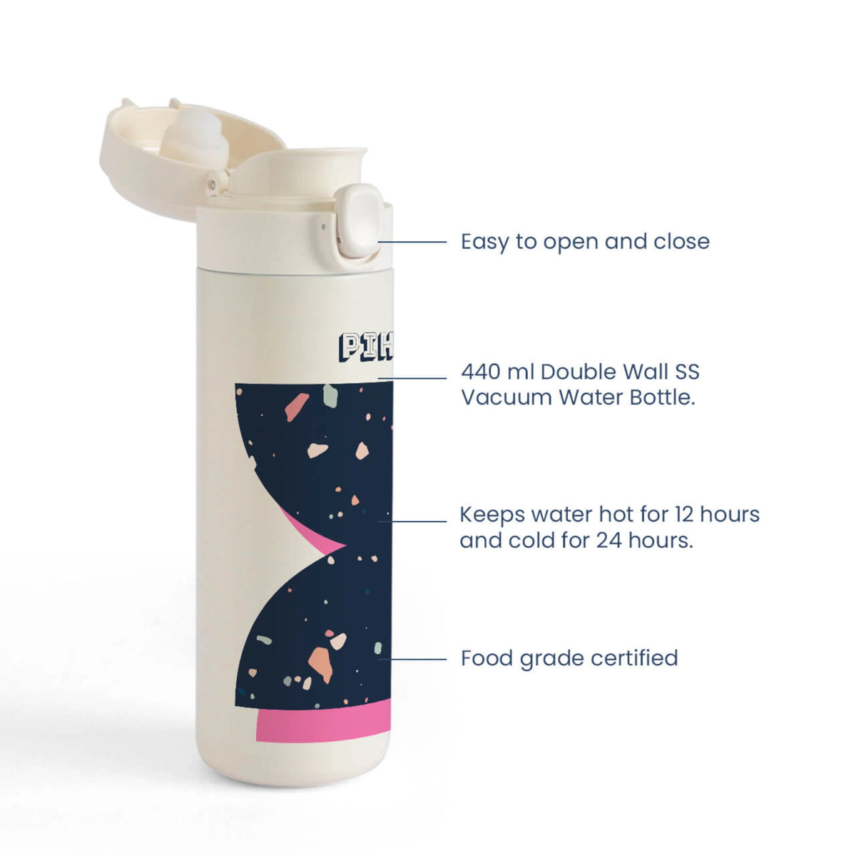 Personalised Terrazzo Pop Water Bottle for Kids - image 4