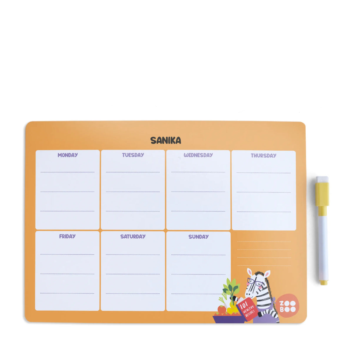 Personalised Animal Library Weekly Planner for Kids - image 1