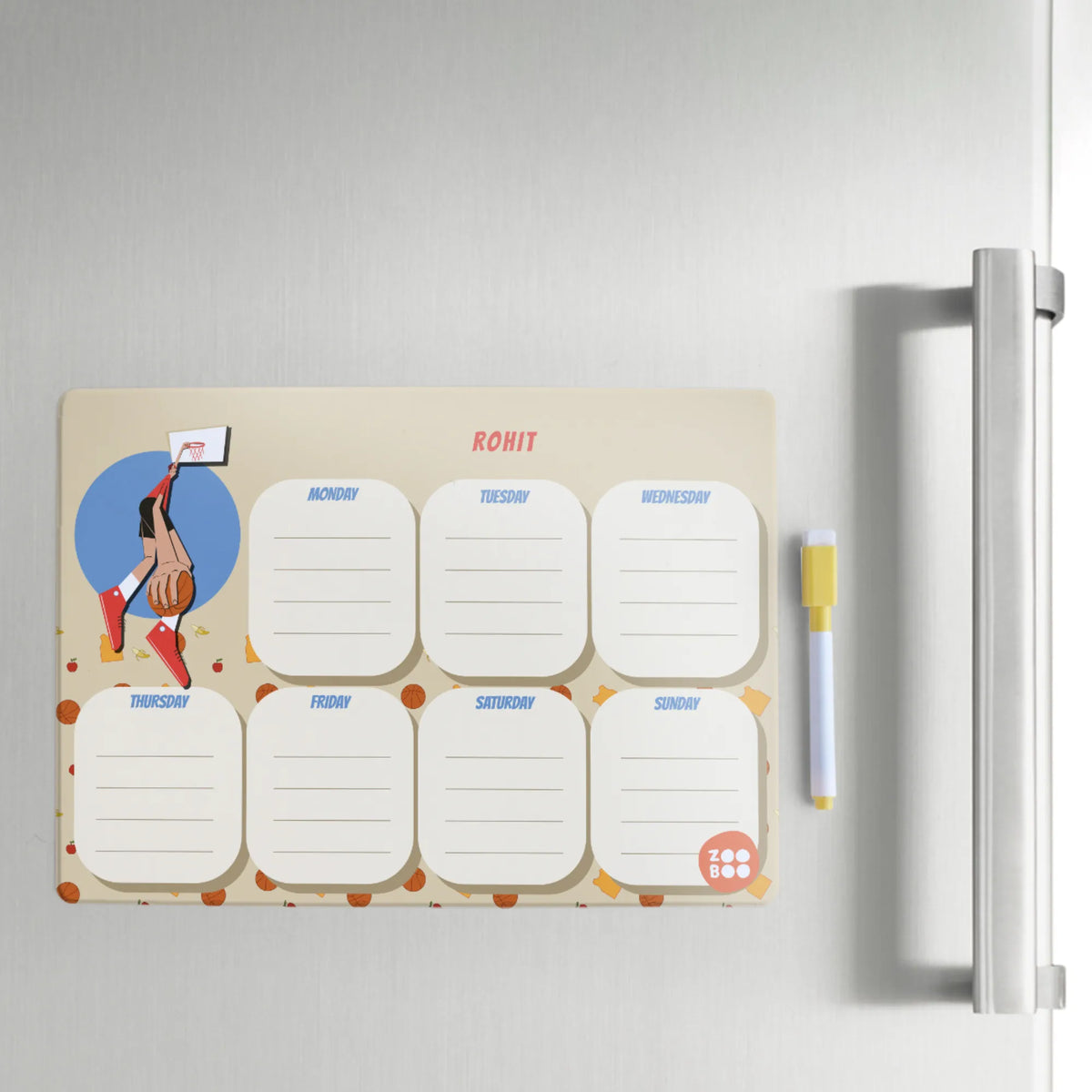 Personalised Basketball Fever Boy Weekly Planner for Kids - image 4