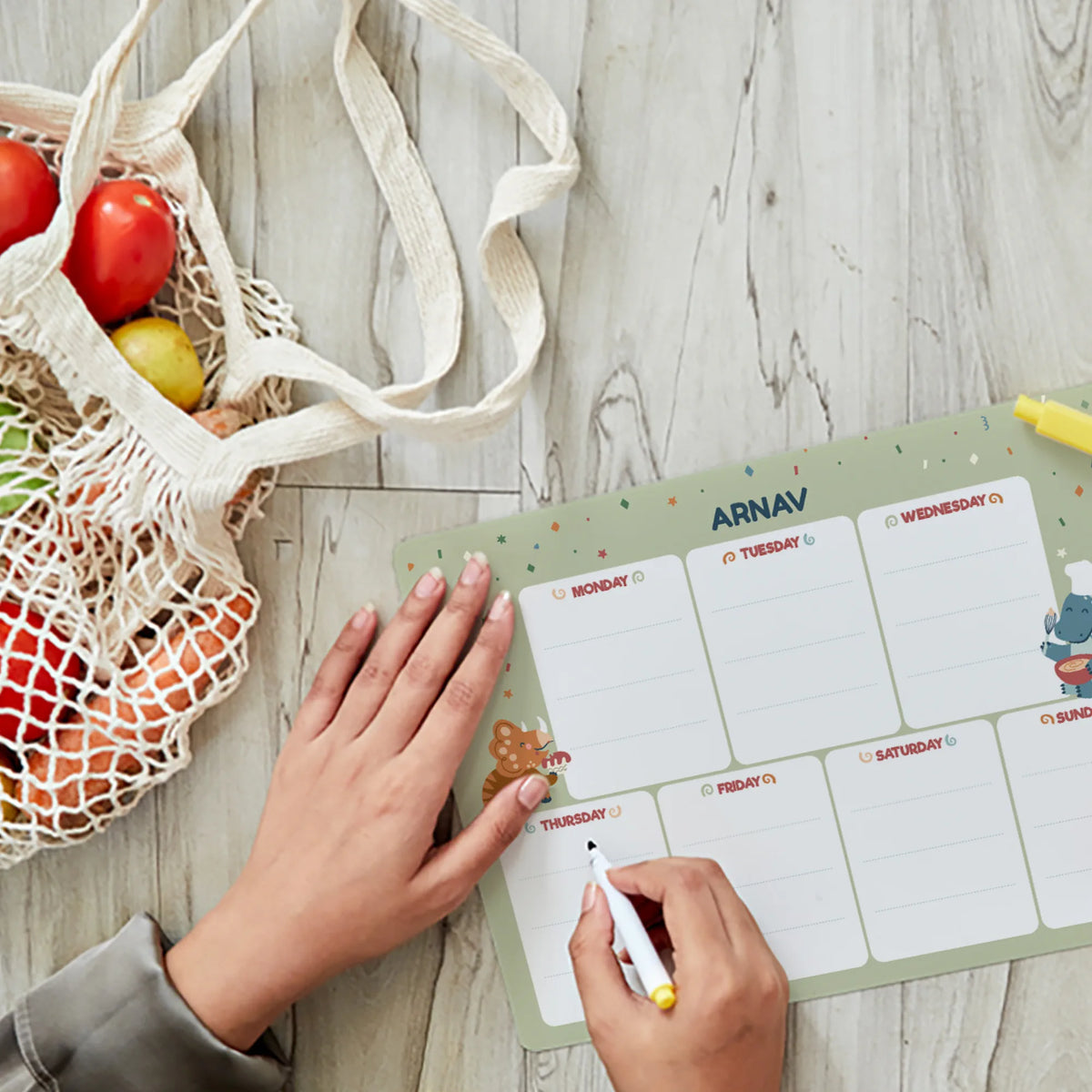 Personalised Dino Party Weekly Planner for Kids - image 3