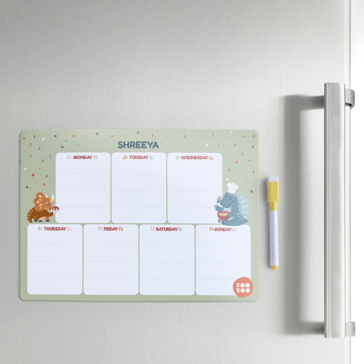 Personalised Dino Party Weekly Planner for Kids - image 4