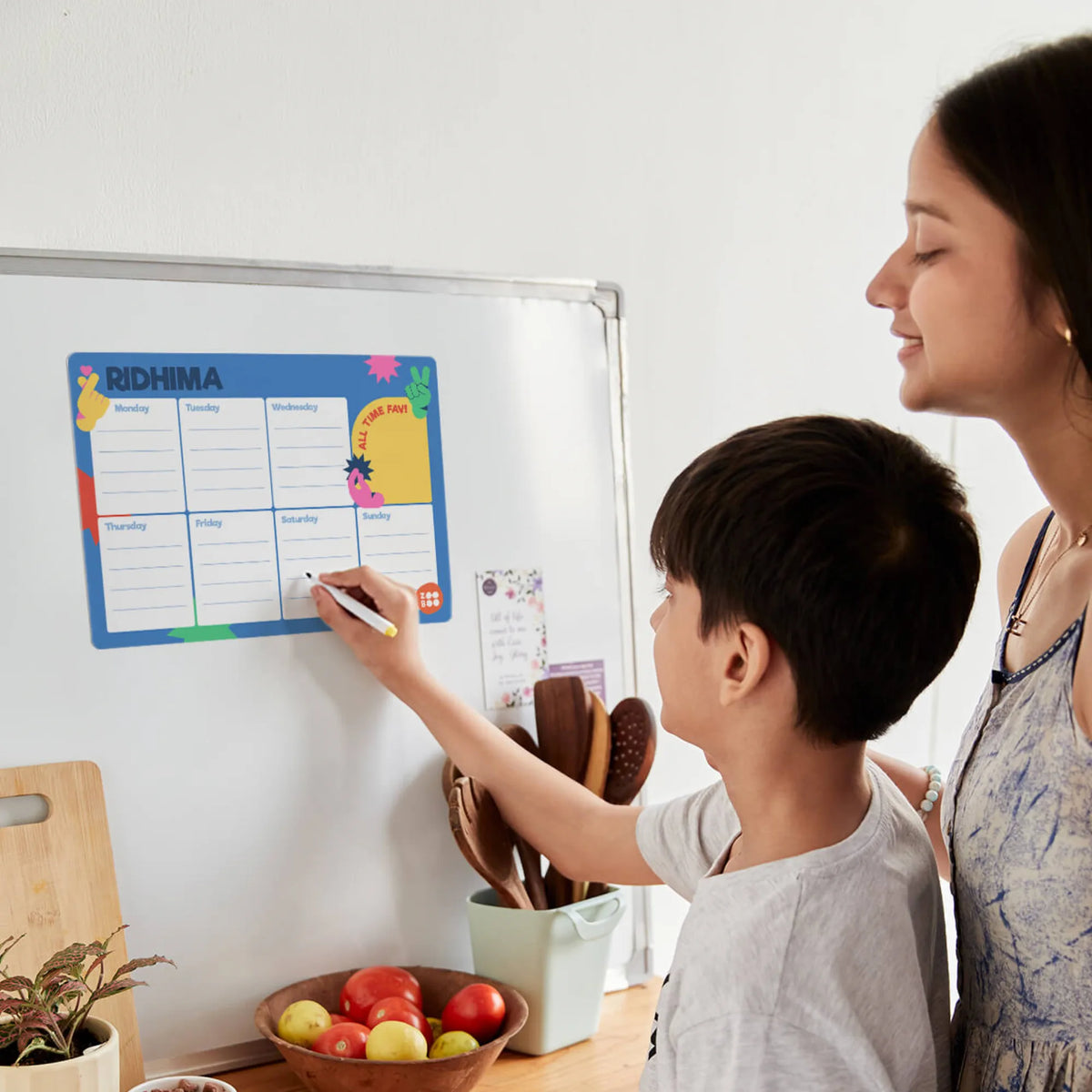 Personalised Emoji Moves Weekly Planner for Kids - image 2