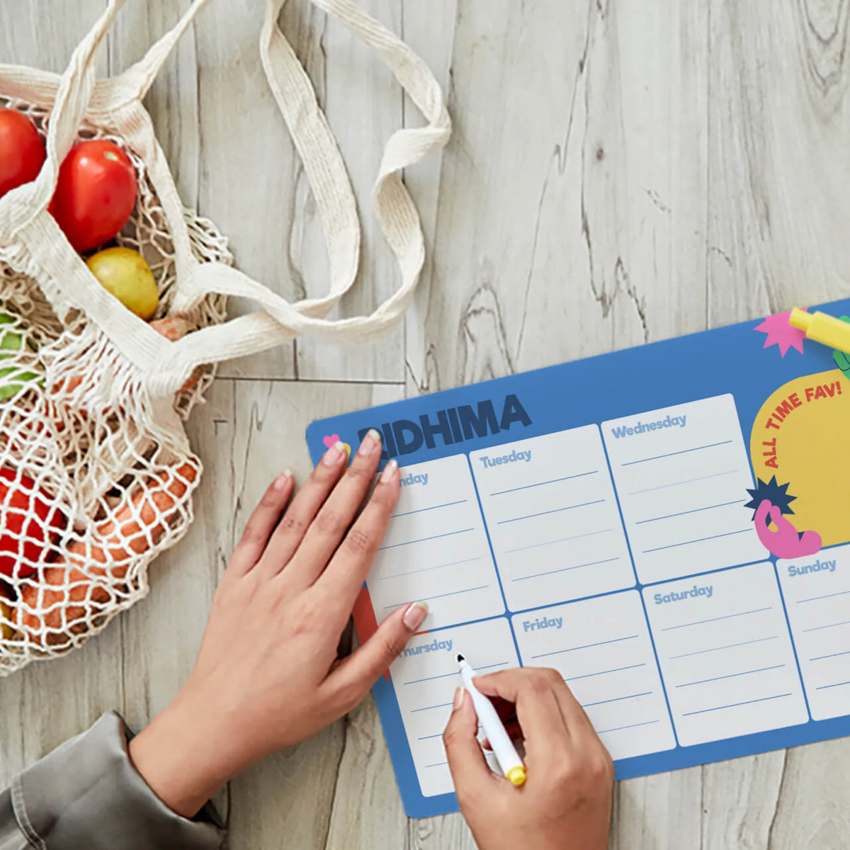 Personalised Emoji Moves Weekly Planner for Kids - image 3