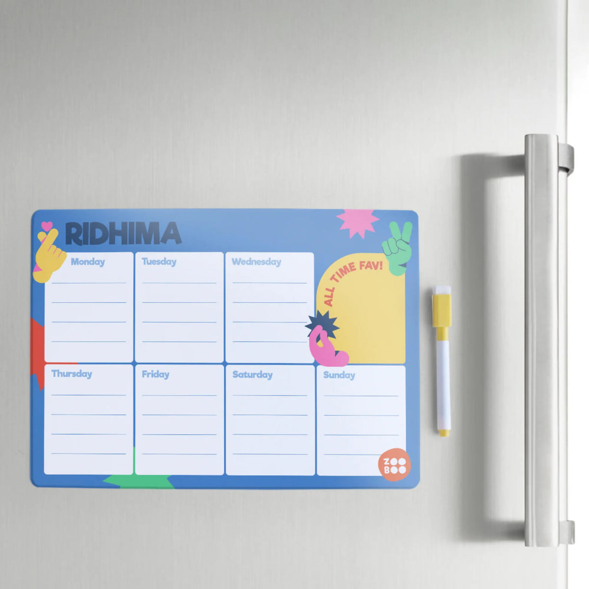 Personalised Emoji Moves Weekly Planner for Kids - image 4