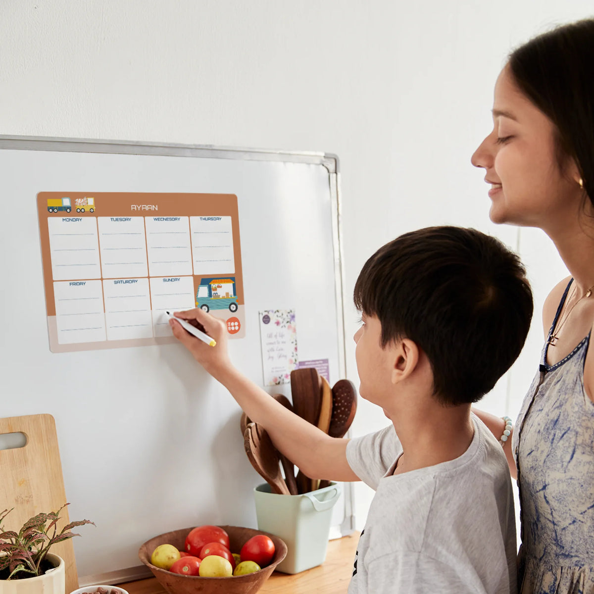 Personalised Food Truck Weekly Planner for Kids - image 2
