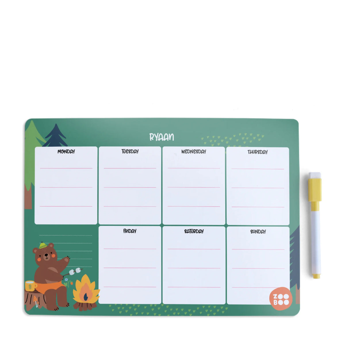 Personalised Into The Wild Weekly Planner for Kids - image 1