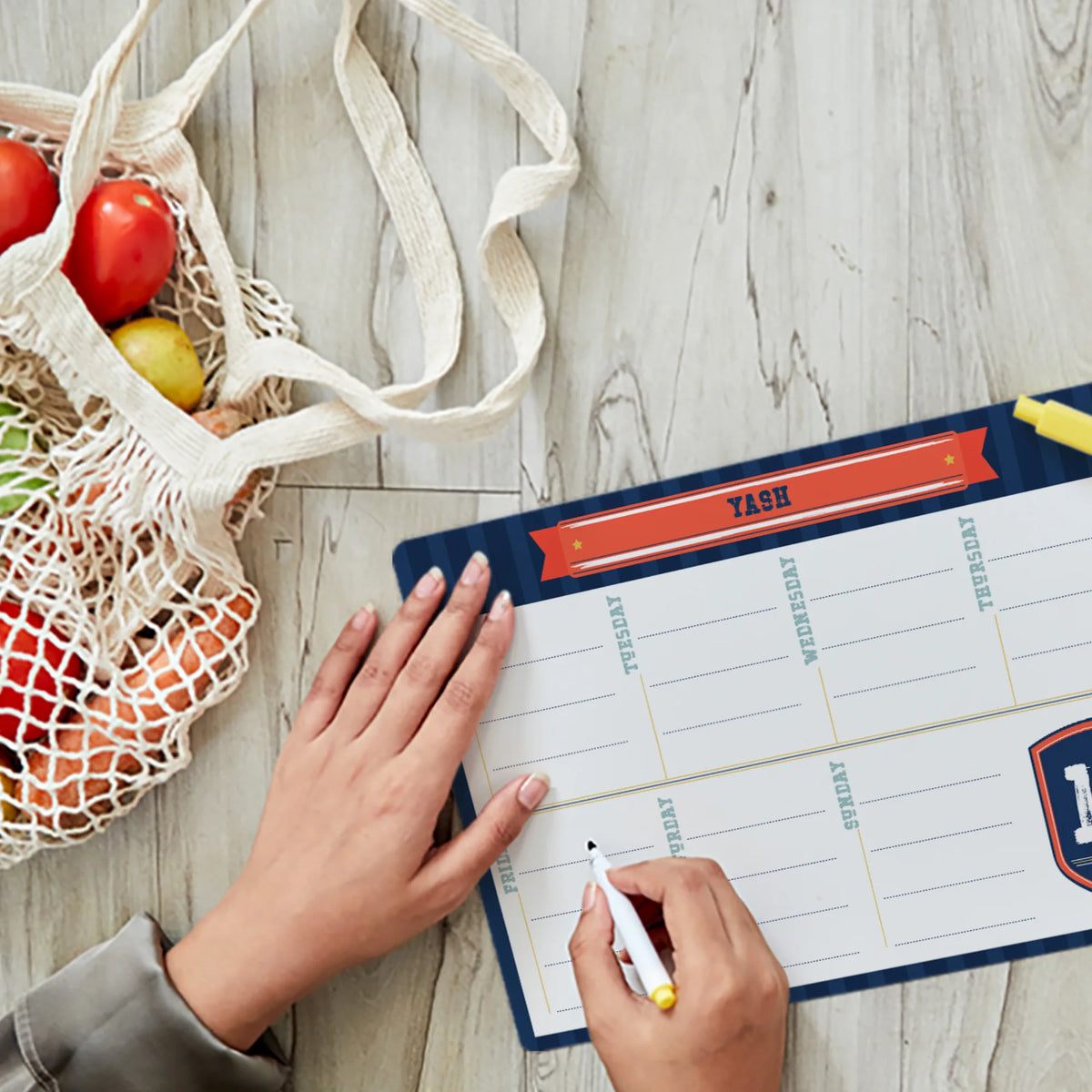 Personalised Jersey Number Weekly Planner for Kids - image 3