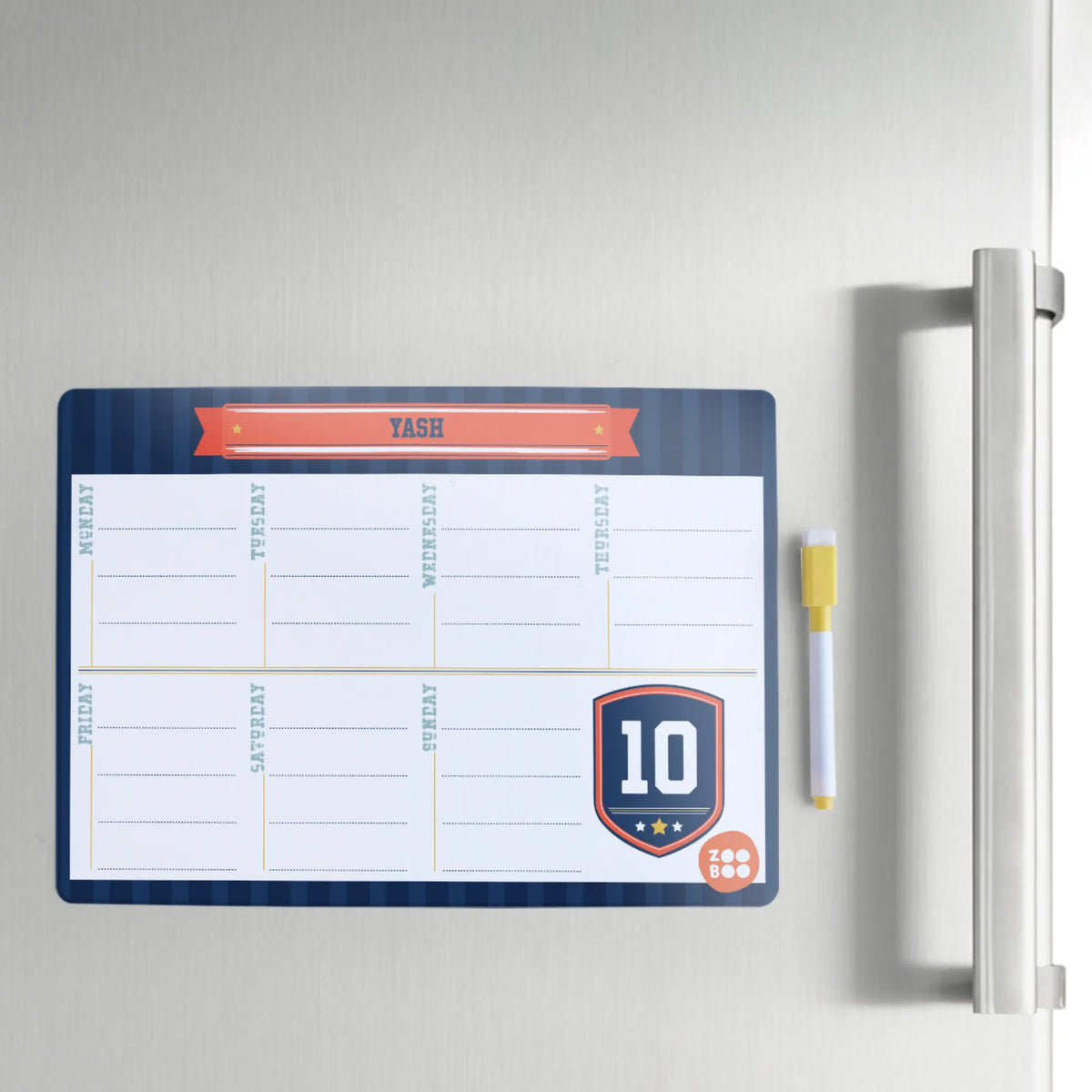 Personalised Jersey Number Weekly Planner for Kids - image 4