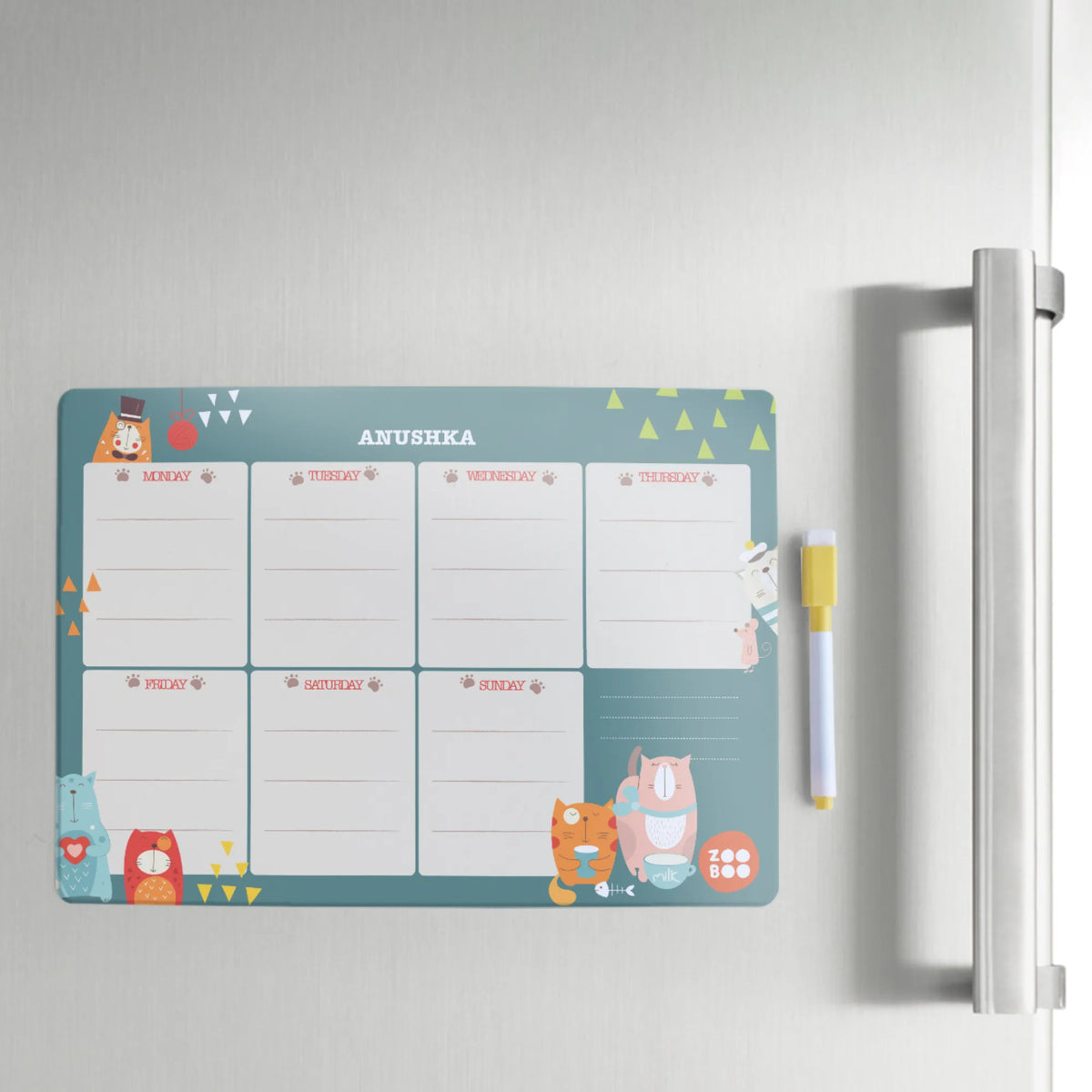Personalised Kitty Cat Weekly Planner for Kids - image 4