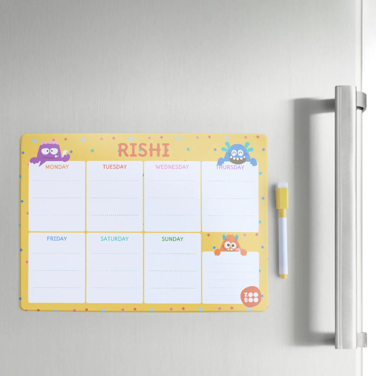 Personalised Monster Party Weekly Planner for Kids - image 4