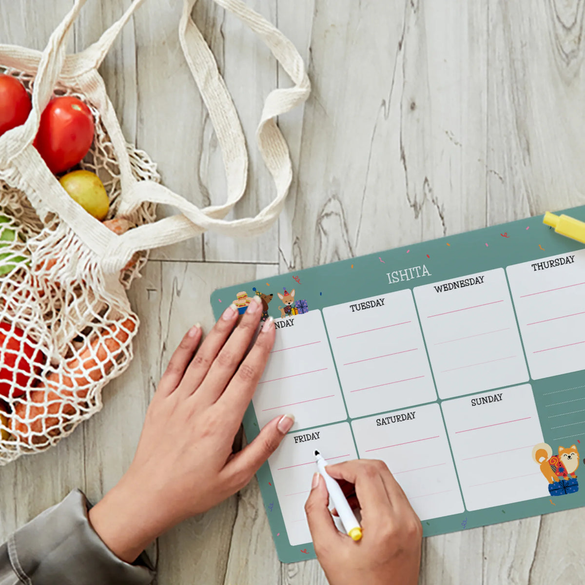 Personalised Paw Party Weekly Planner for Kids - image 3