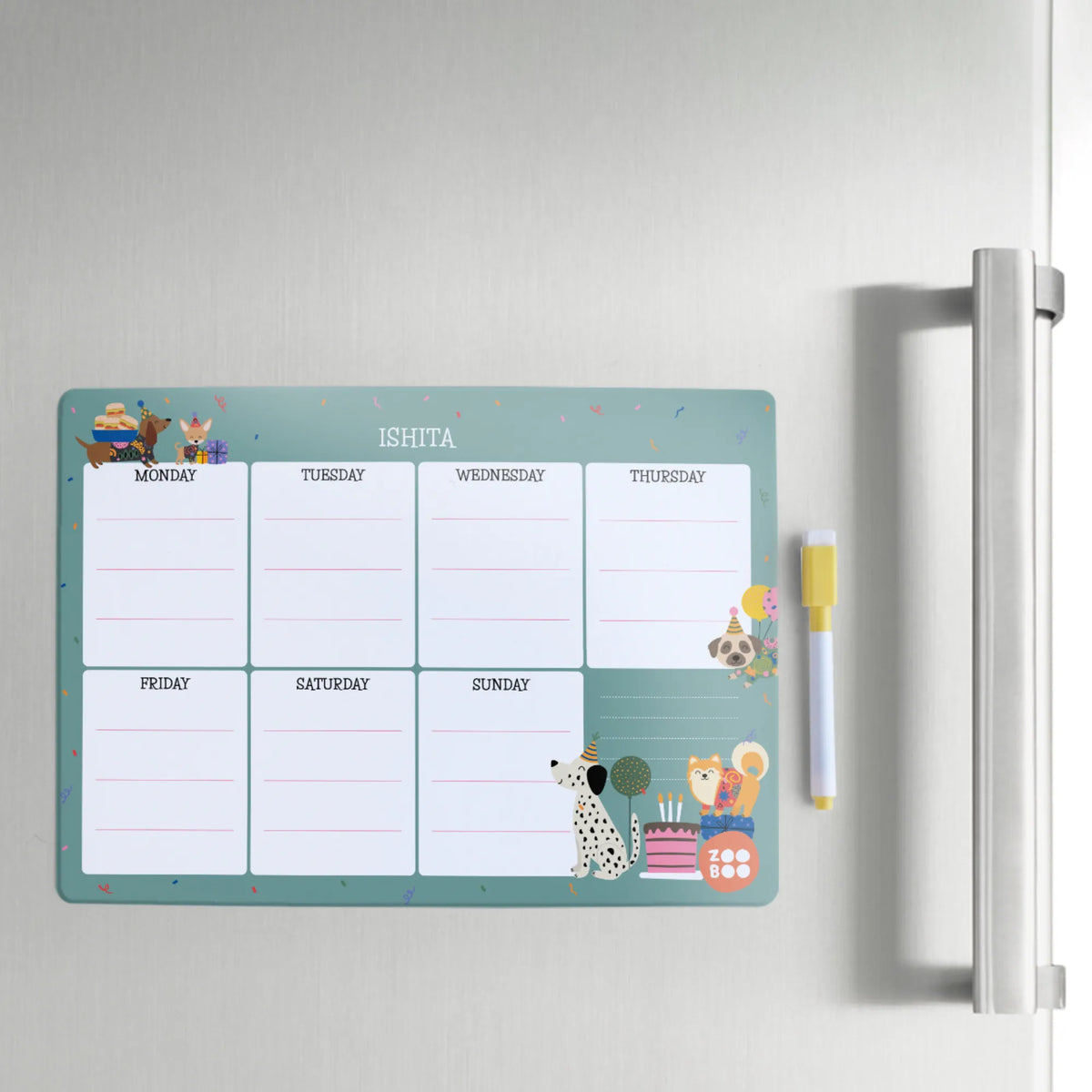 Personalised Paw Party Weekly Planner for Kids - image 4