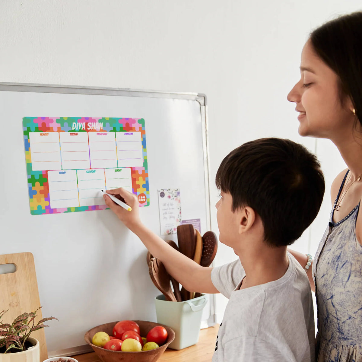 Personalised Puzzle Pop Weekly Planner for Kids - image 2