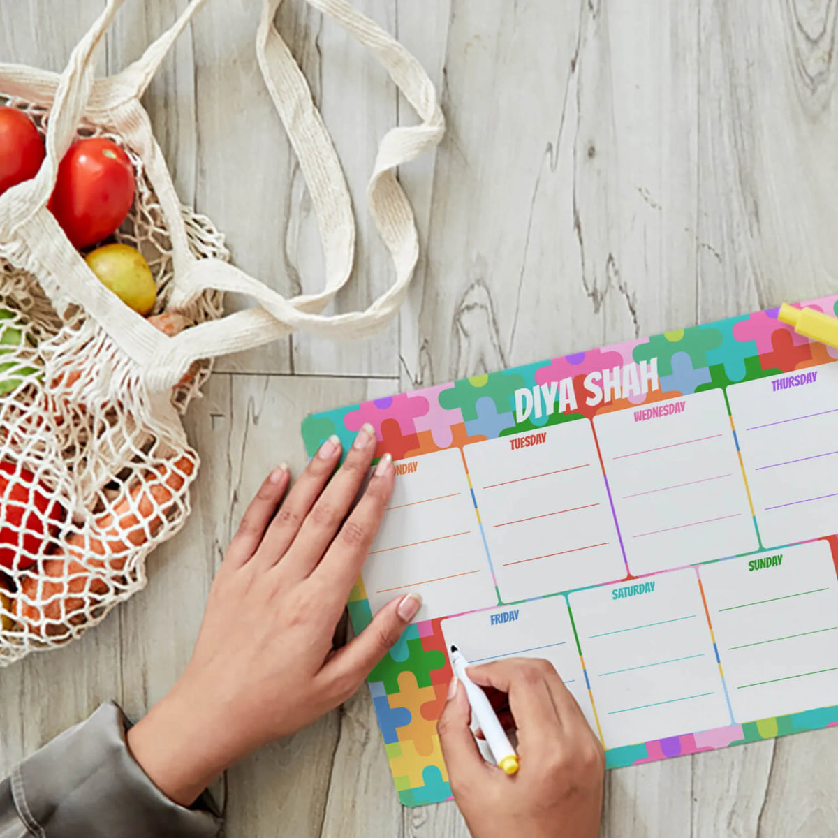 Personalised Puzzle Pop Weekly Planner for Kids - image 3