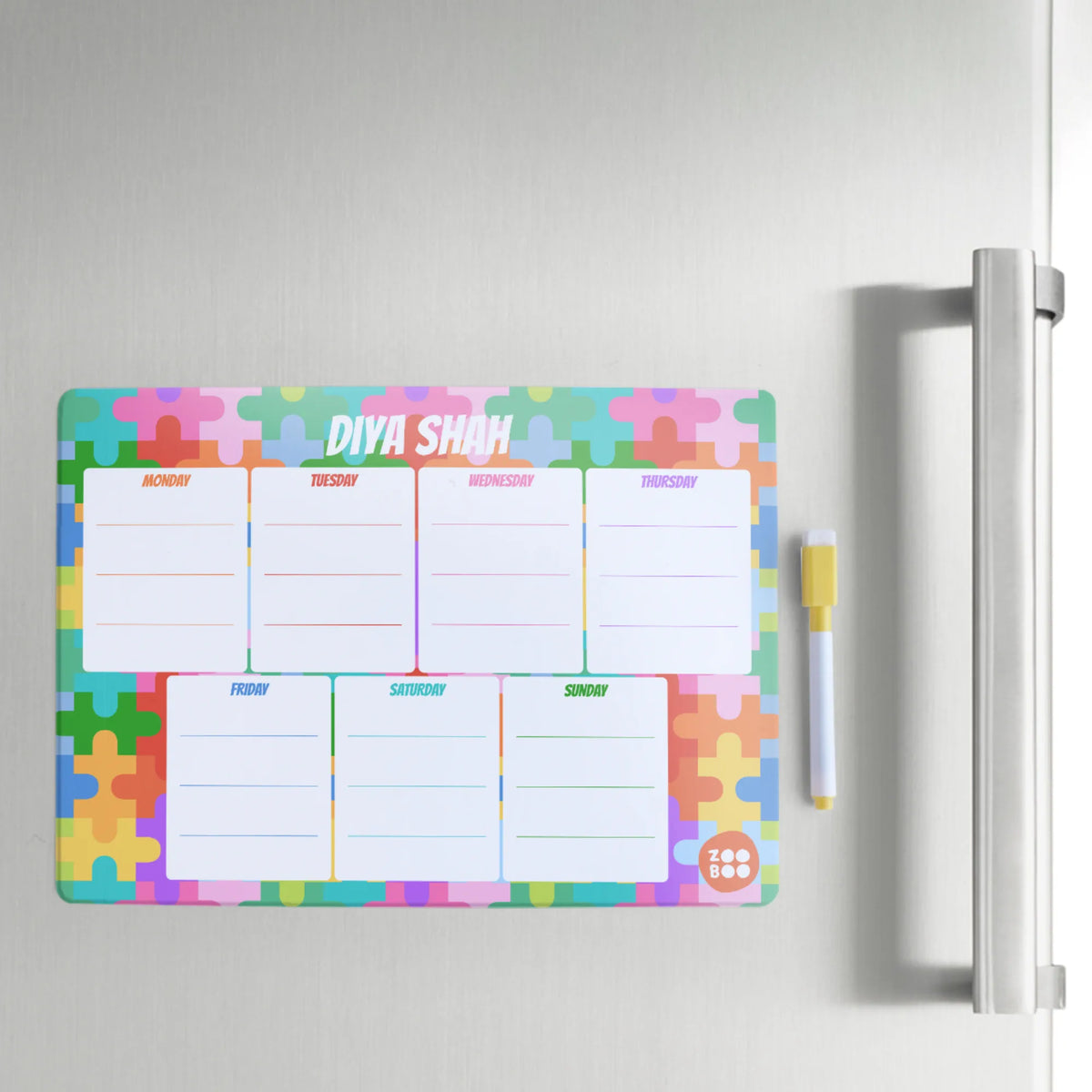 Personalised Puzzle Pop Weekly Planner for Kids - image 4