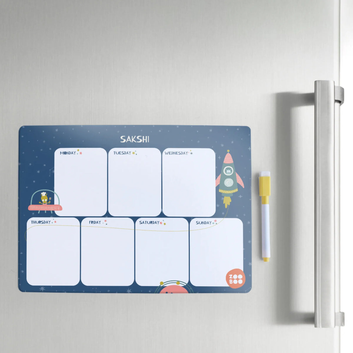 Personalised Space Explorer Weekly Planner for Kids - image 4