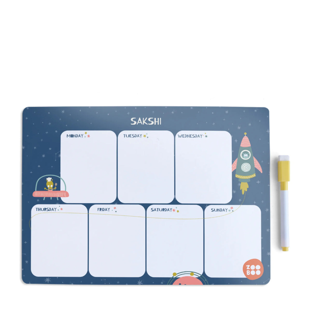 Personalised Space Explorer Weekly Planner for Kids - image 1