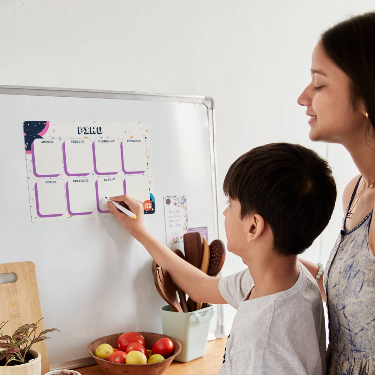 Personalised Terrazzo Pop Weekly Planner for Kids - image 2