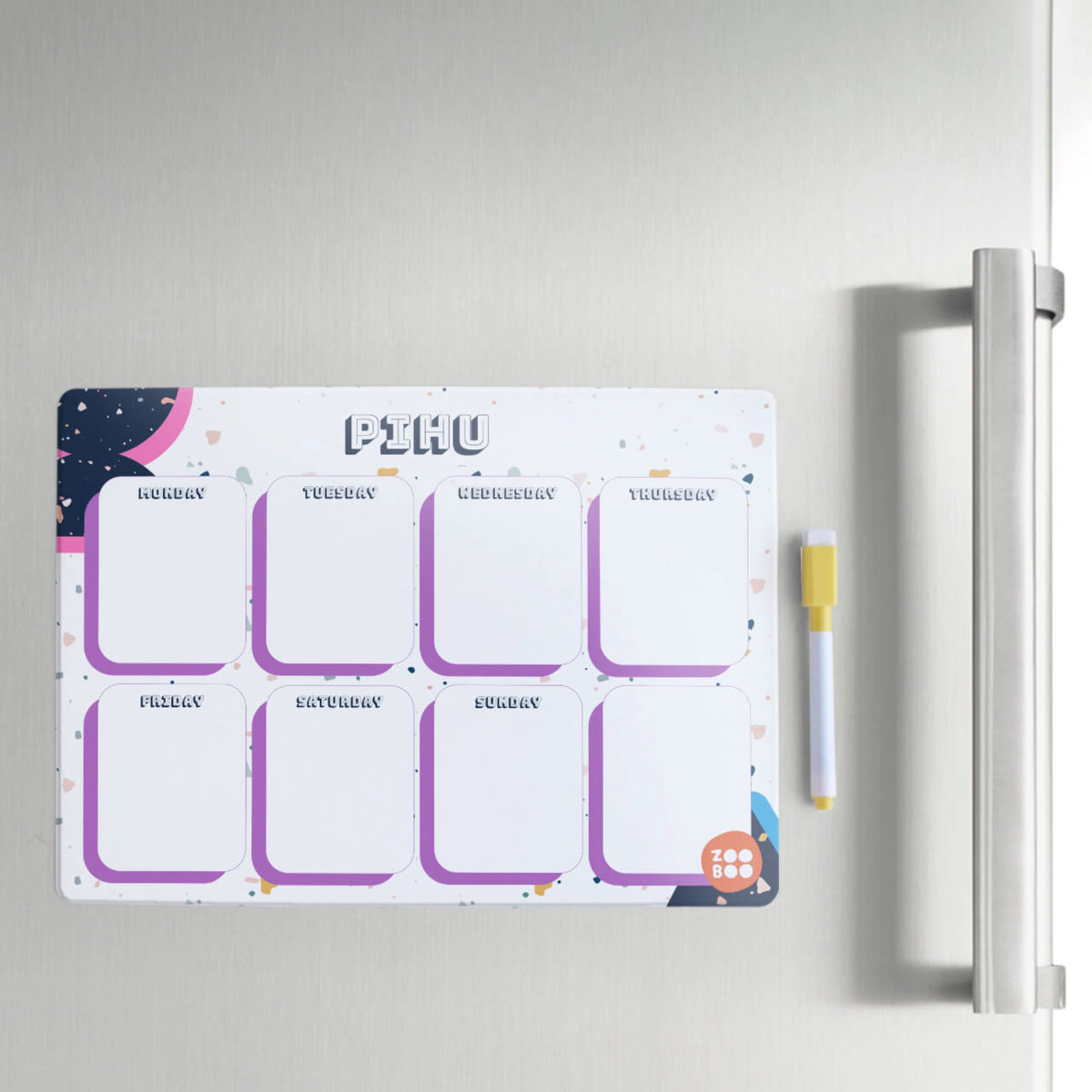 Personalised Terrazzo Pop Weekly Planner for Kids - image 6