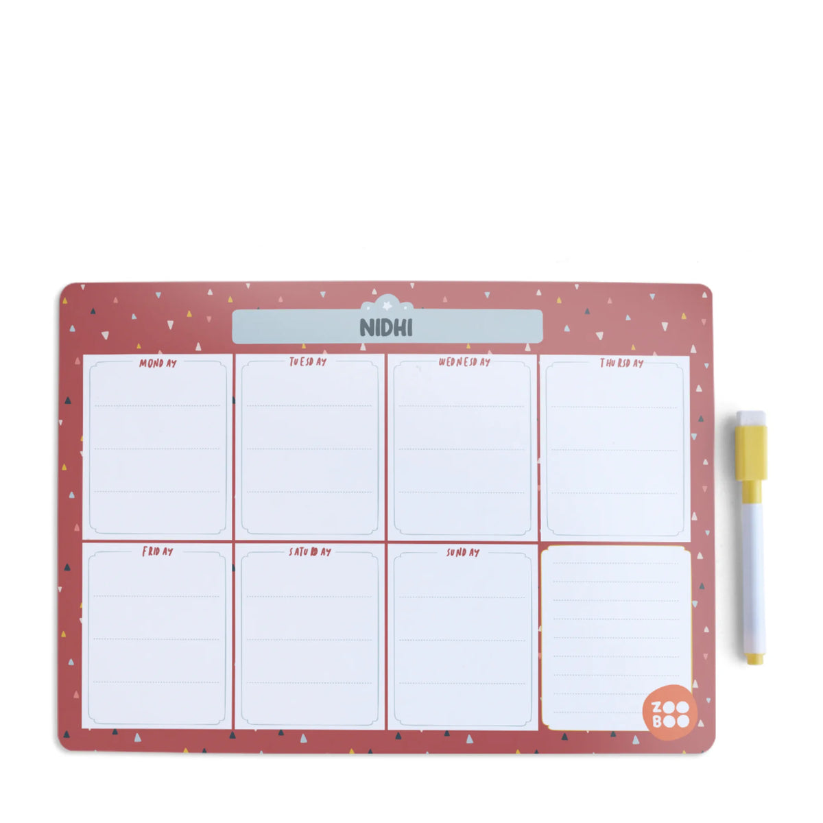 Personalised Triangle Tango Weekly Planner for Kids - image 1