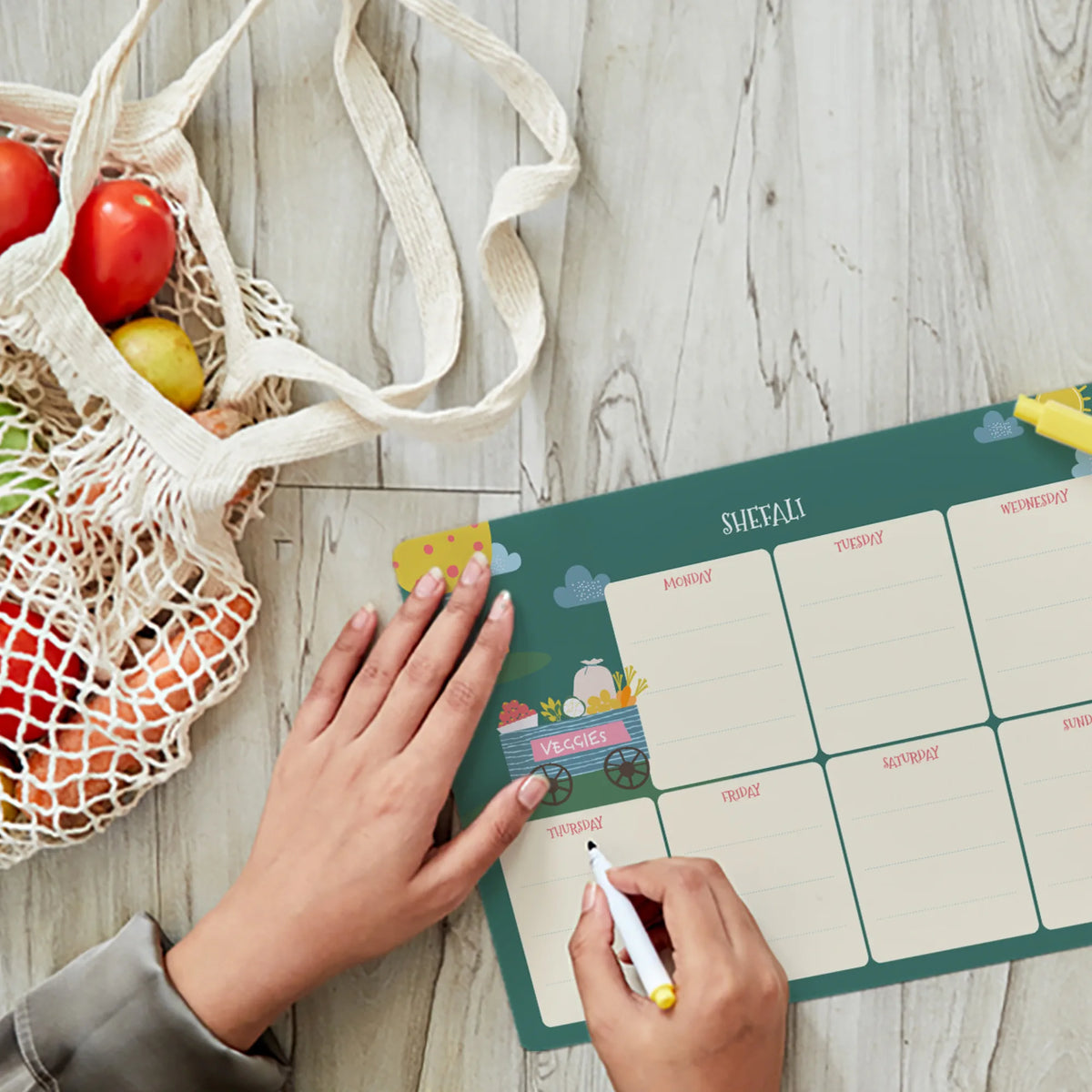 Personalised Veggie Power Weekly Planner for Kids - image 3