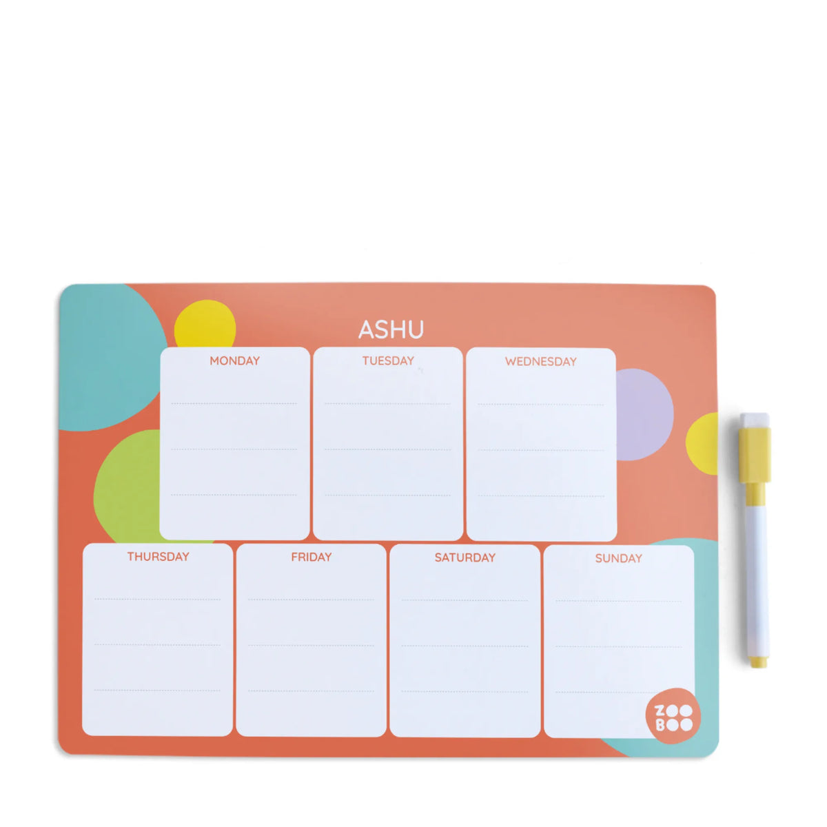 Personalised Zooboo Kids Weekly Planner for Kids - image 1