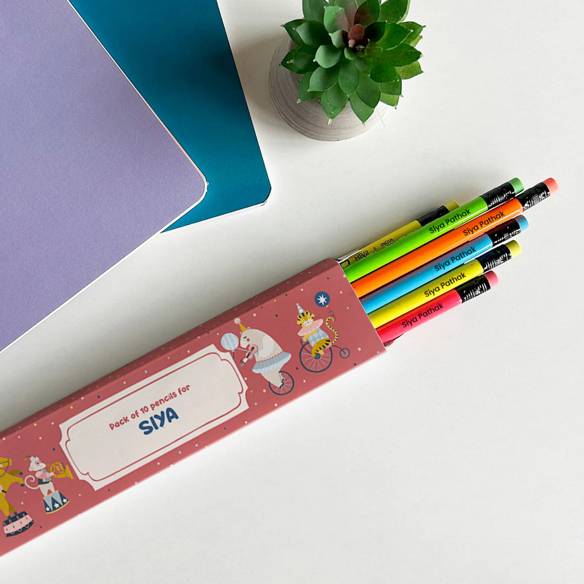 Personalised Animal Circus Doms Personalized Pencils with Names - image 2
