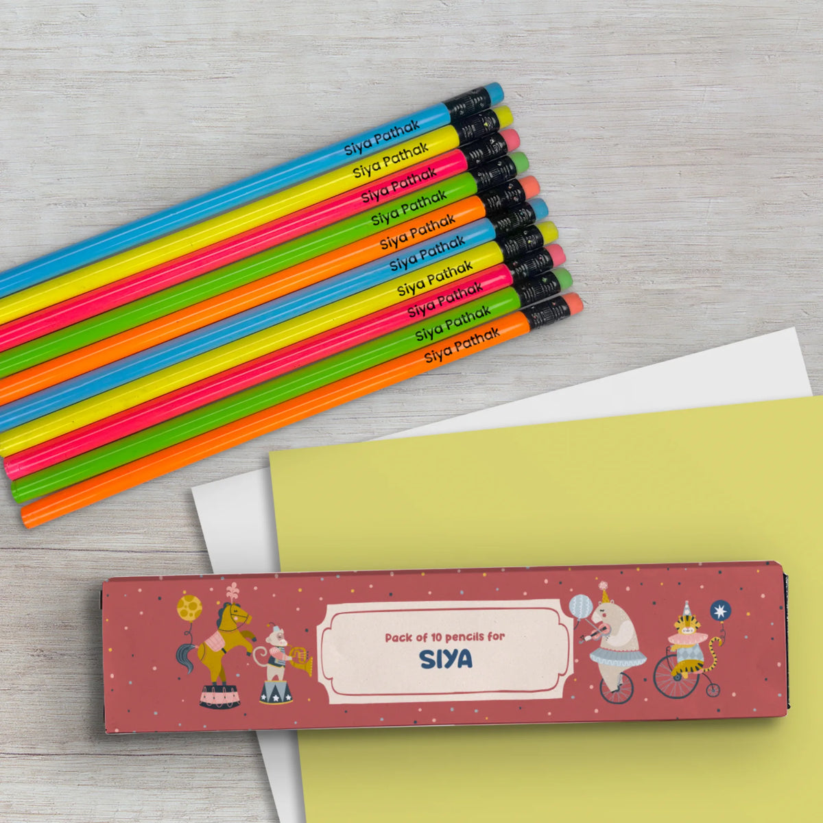 Personalised Animal Circus Doms Personalized Pencils with Names - image 4