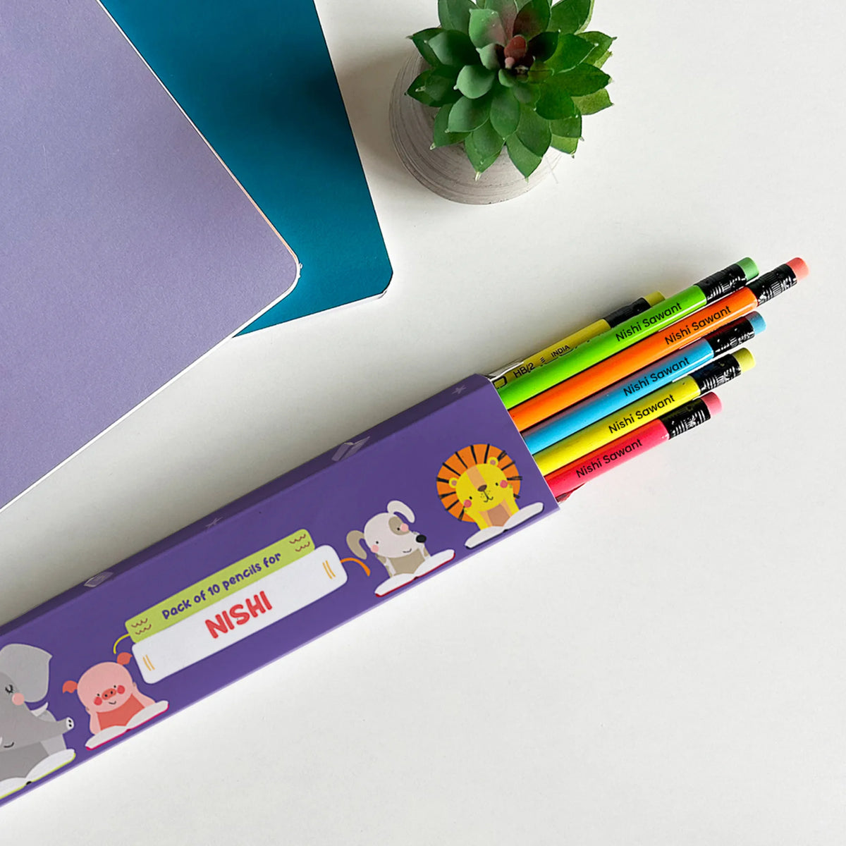 Personalised Animal Library Doms Personalized Pencils with Names - image 2