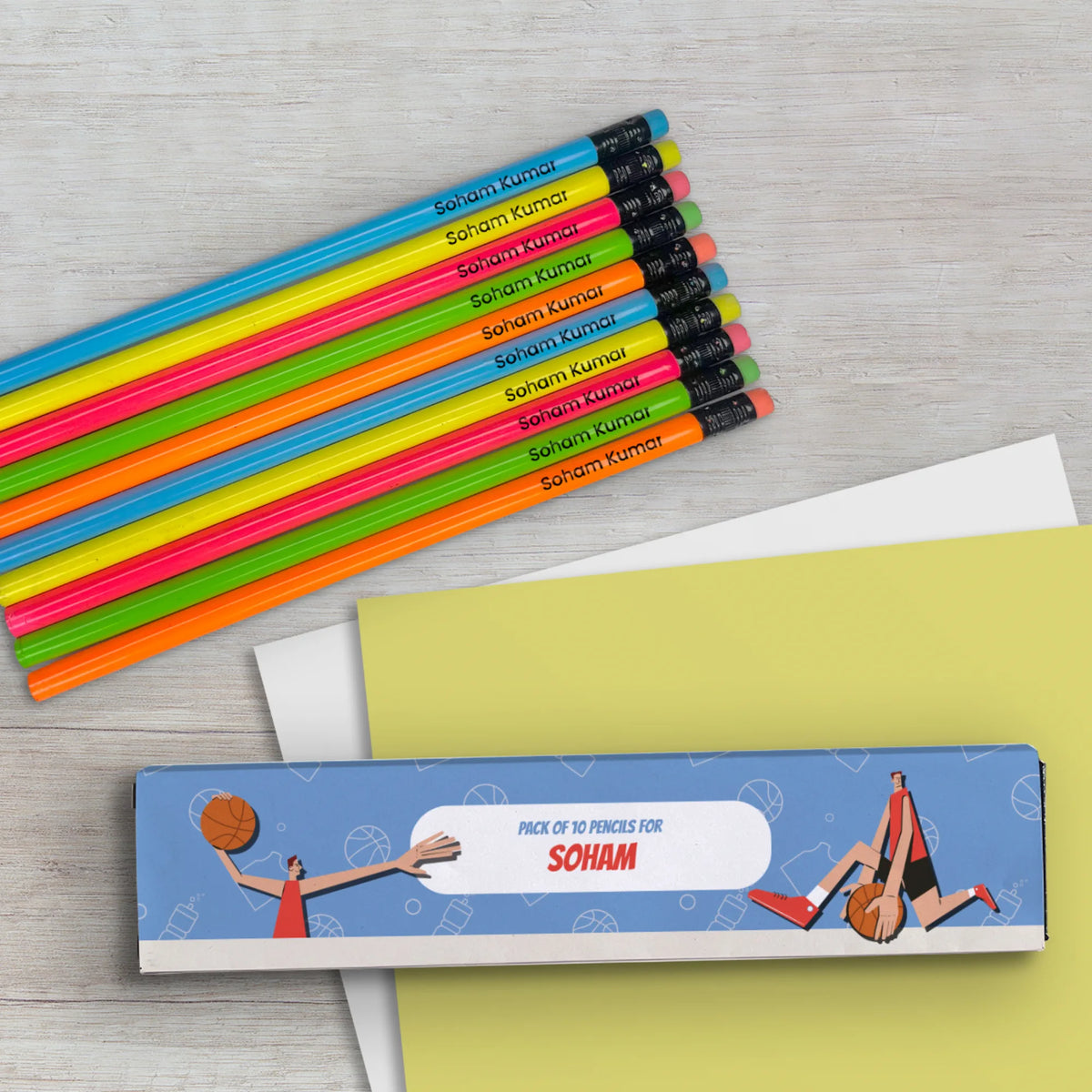 Personalised Basketball Fever Boy Doms Personalized Pencils with Names - image 4