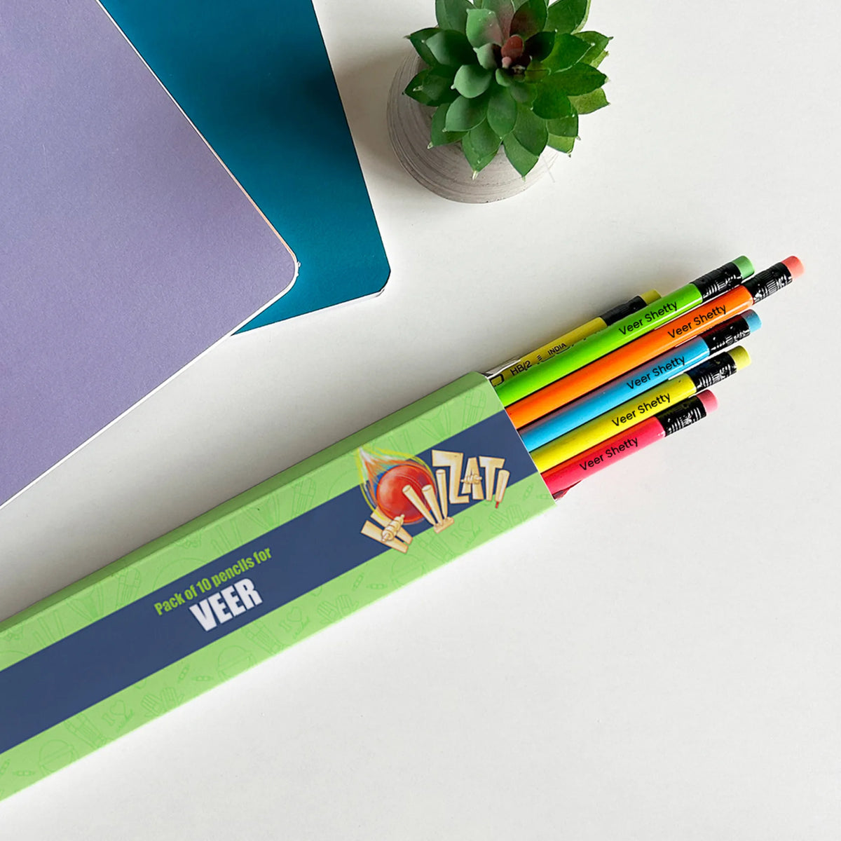 Personalised Cricket Buzz Doms Personalized Pencils with Names - image 2