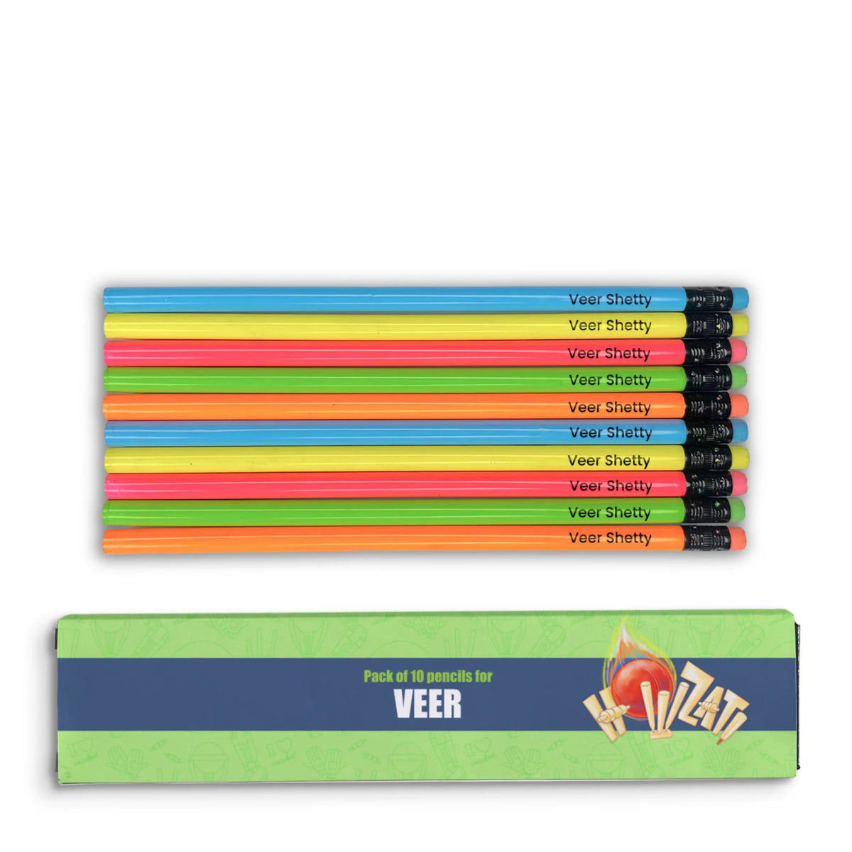 Personalised Cricket Buzz Doms Personalized Pencils with Names - image 1