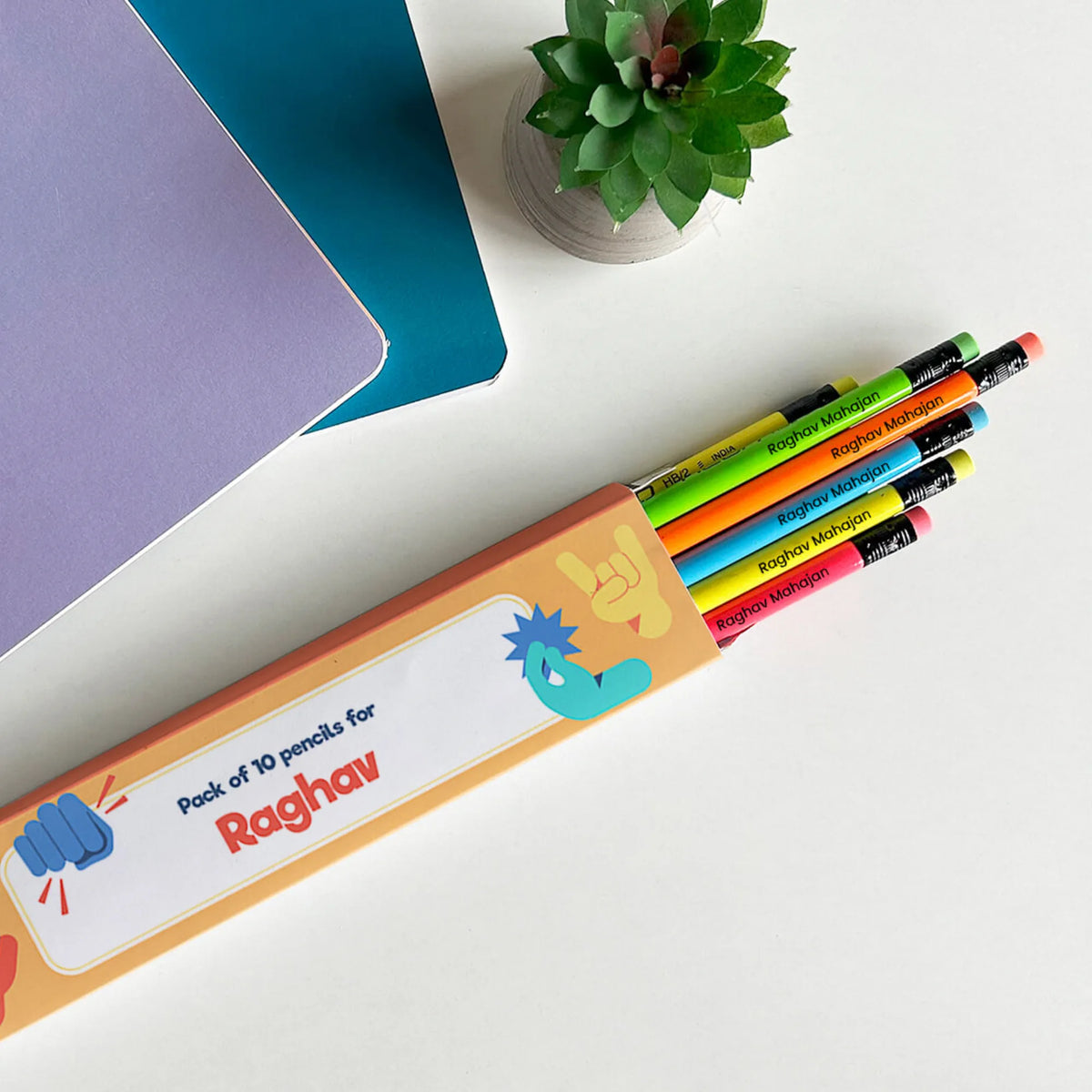 Personalised Emoji Moves Doms Personalized Pencils with Names - image 2