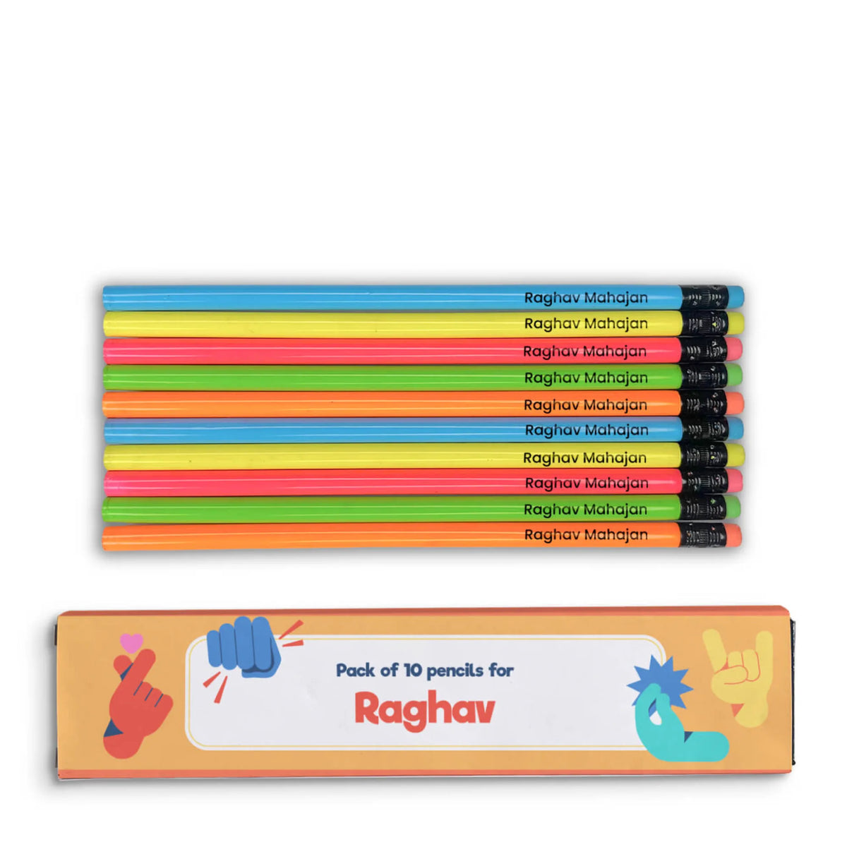 Personalised Emoji Moves Doms Personalized Pencils with Names - image 1